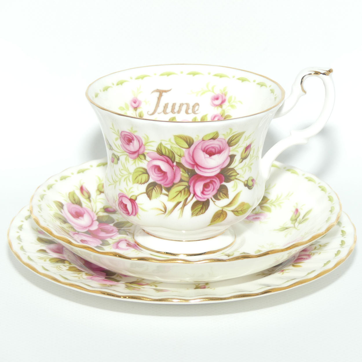 Royal Albert Bone China England | Flower of the Month series | June Roses trio
