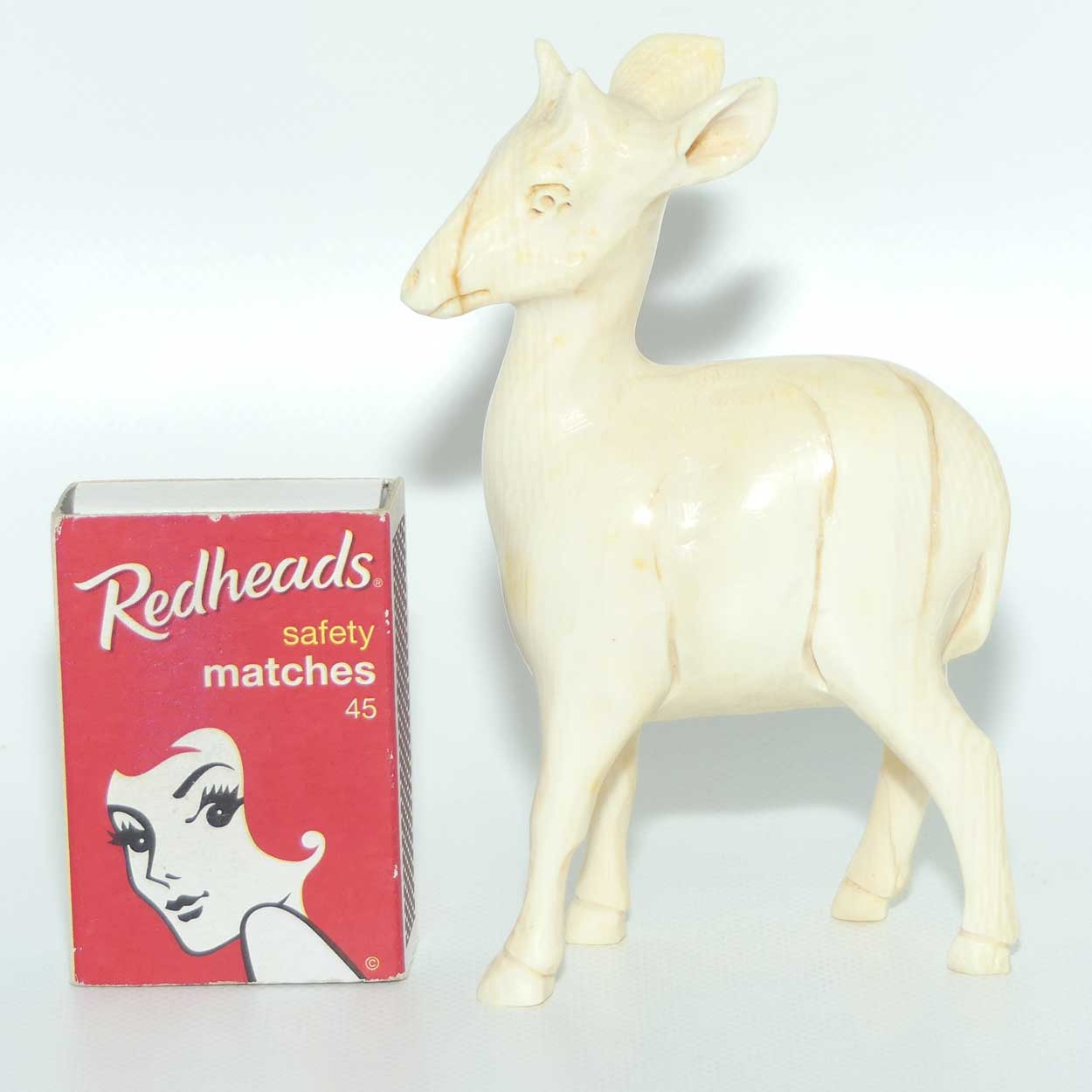 Carved Ivory Figure of a Junior Goat