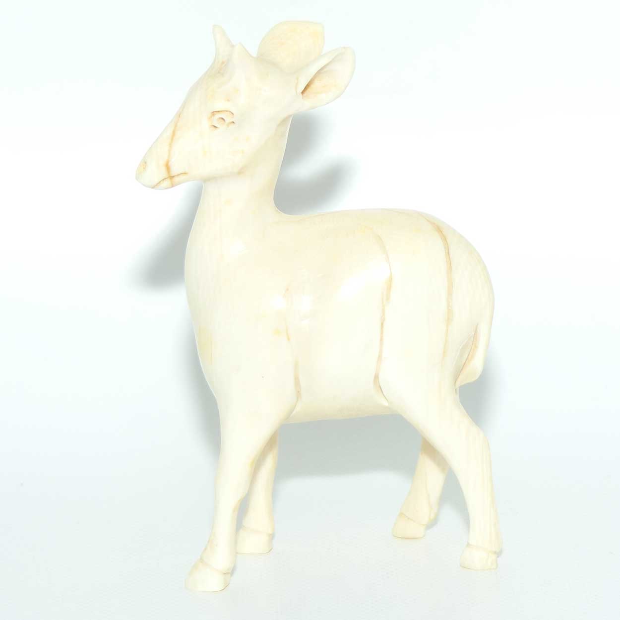 Carved Ivory Figure of a Junior Goat