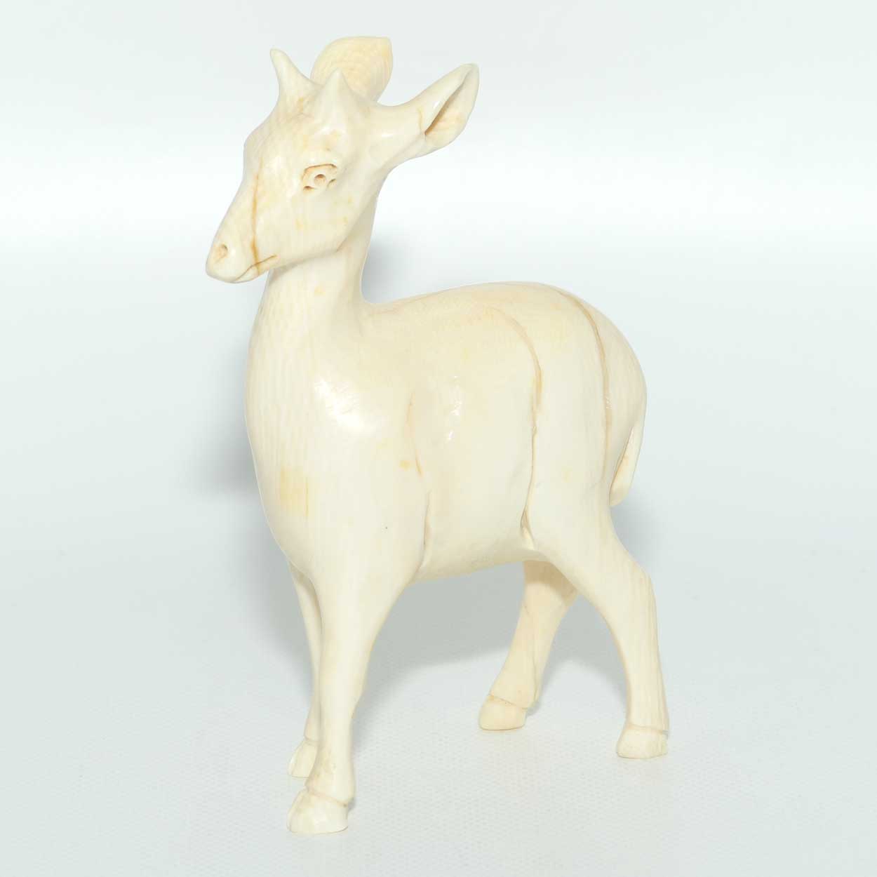 Carved Ivory Figure of a Junior Goat