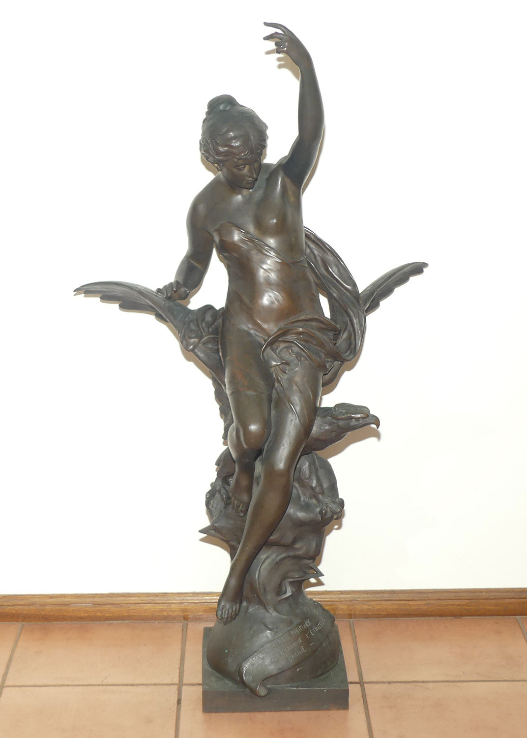 Large French Bronze of Hebe and Jupiter | Emile Louis Picault