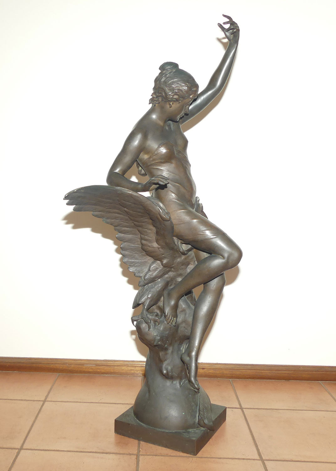 Large French Bronze of Hebe and Jupiter | Emile Louis Picault