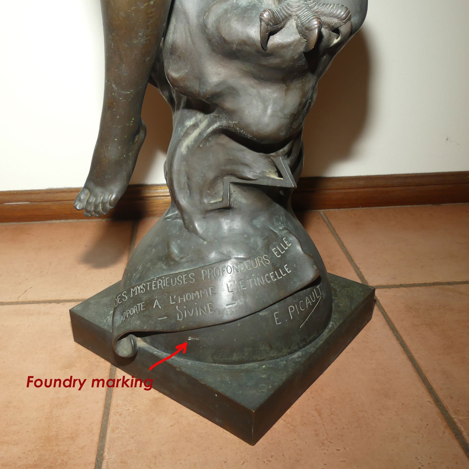Large French Bronze of Hebe and Jupiter | Emile Louis Picault