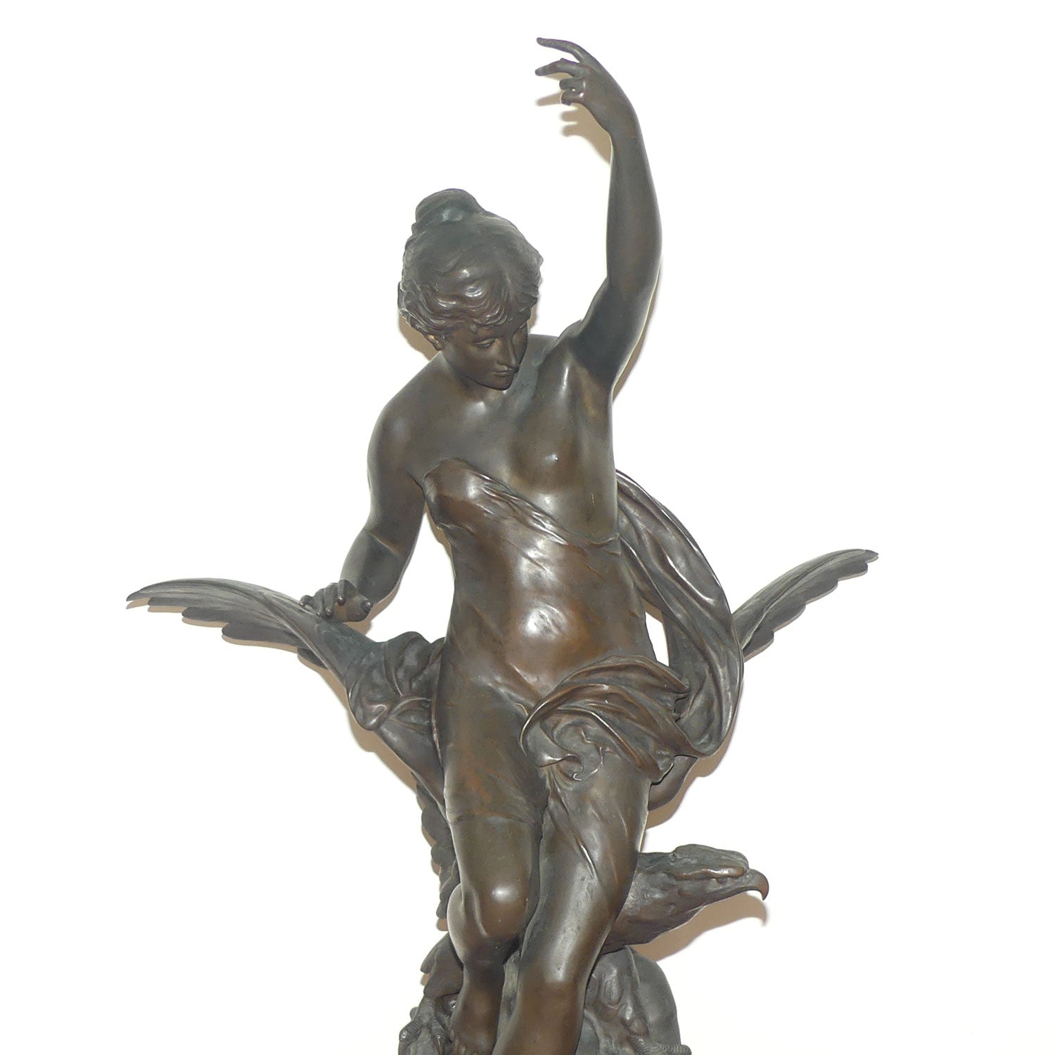Large French Bronze of Hebe and Jupiter | Emile Louis Picault