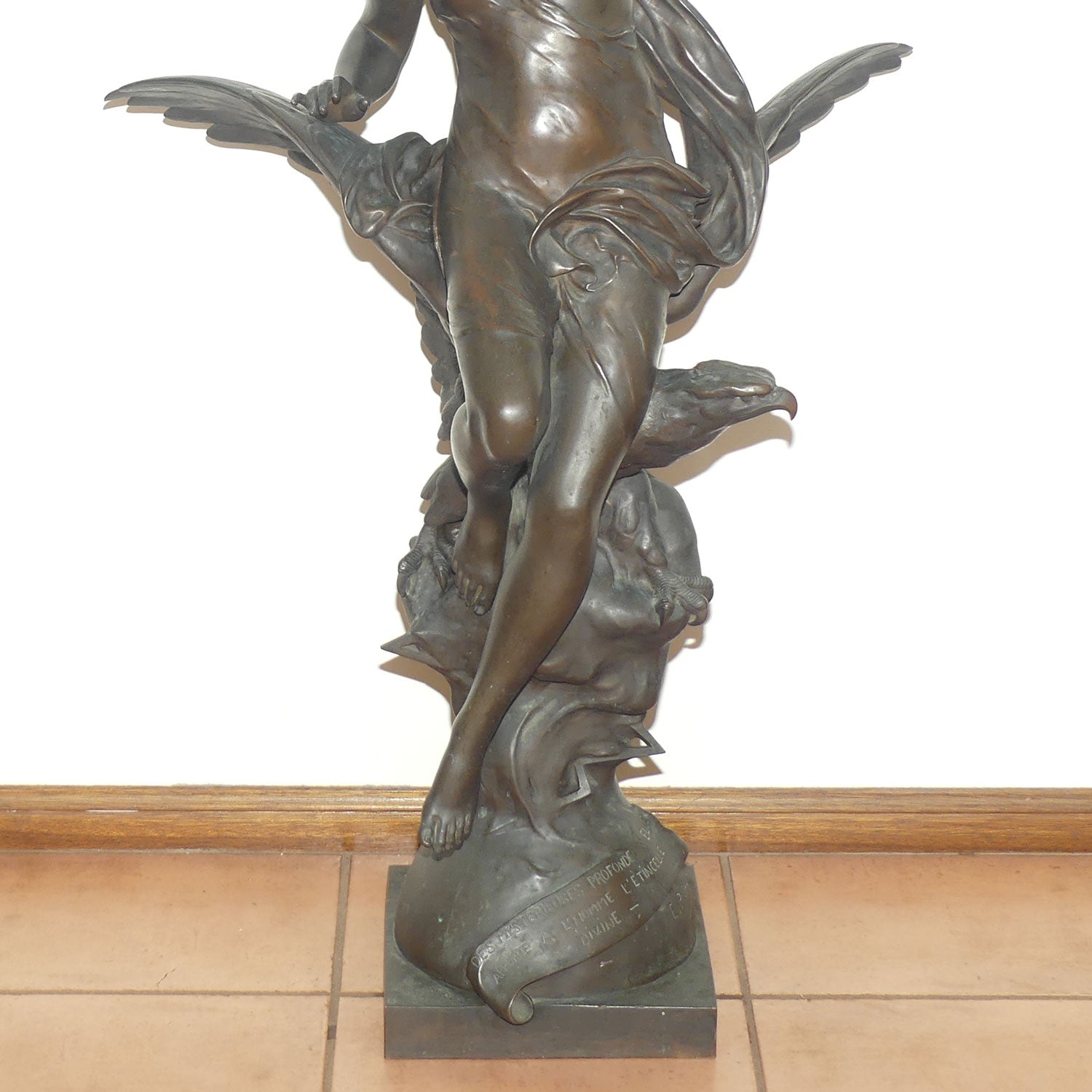 Large French Bronze of Hebe and Jupiter | Emile Louis Picault