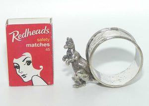 Australiana EPNS Silver Plated Kangaroo Napkin Ring | Serviette Ring