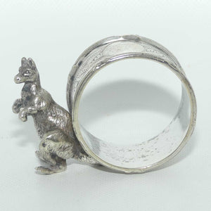 Australiana EPNS Silver Plated Kangaroo Napkin Ring | Serviette Ring