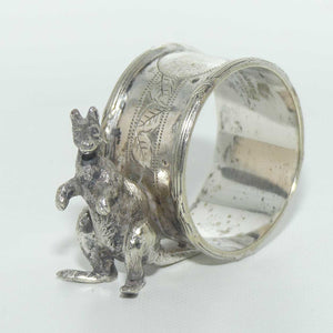 Australiana EPNS Silver Plated Kangaroo Napkin Ring | Serviette Ring