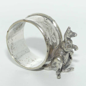 Australiana EPNS Silver Plated Kangaroo Napkin Ring | Serviette Ring