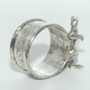 Australiana EPNS Silver Plated Kangaroo Napkin Ring | Serviette Ring