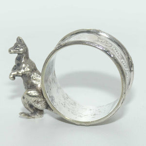 Australiana EPNS Silver Plated Kangaroo Napkin Ring | Serviette Ring