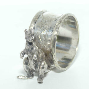 Australiana EPNS Silver Plated Kangaroo Napkin Ring | Serviette Ring