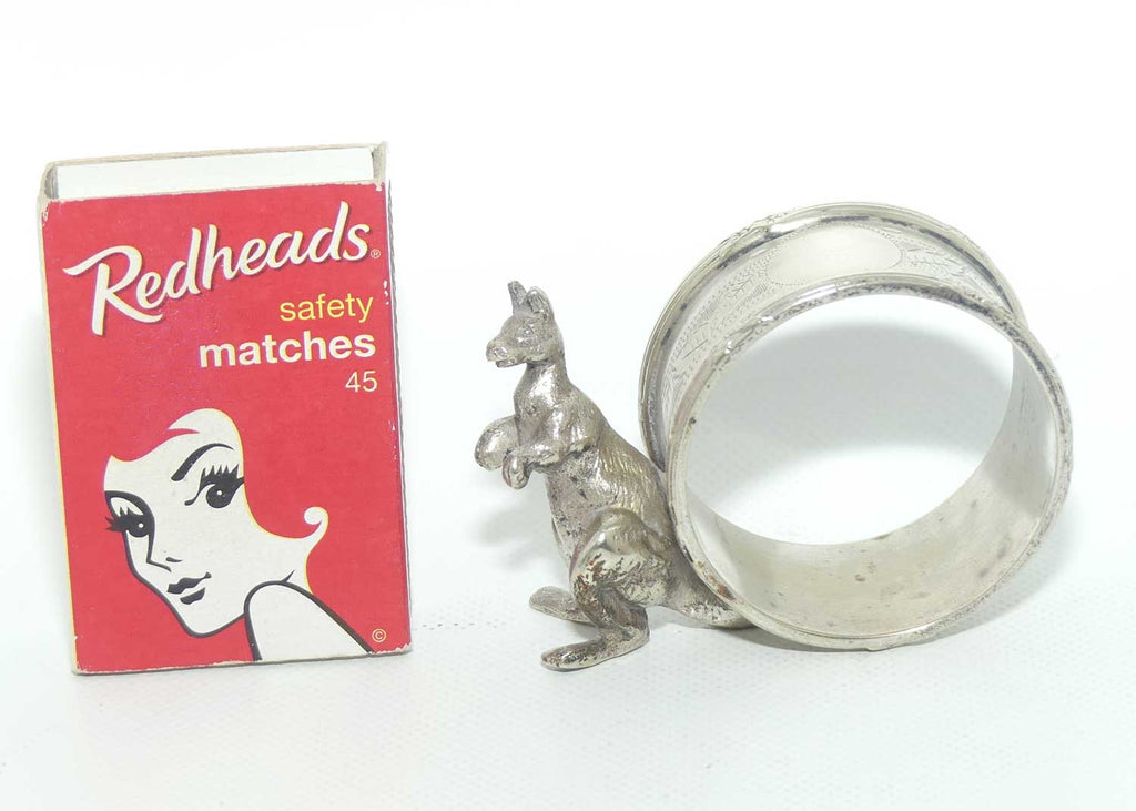 Australiana EPNS Silver Plated Kangaroo Napkin Ring | Serviette Ring