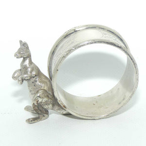 Australiana EPNS Silver Plated Kangaroo Napkin Ring | Serviette Ring