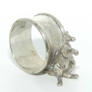 Australiana EPNS Silver Plated Kangaroo Napkin Ring | Serviette Ring