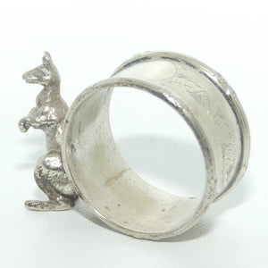 Australiana EPNS Silver Plated Kangaroo Napkin Ring | Serviette Ring