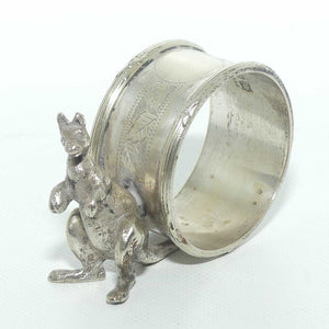 Australiana EPNS Silver Plated Kangaroo Napkin Ring | Serviette Ring