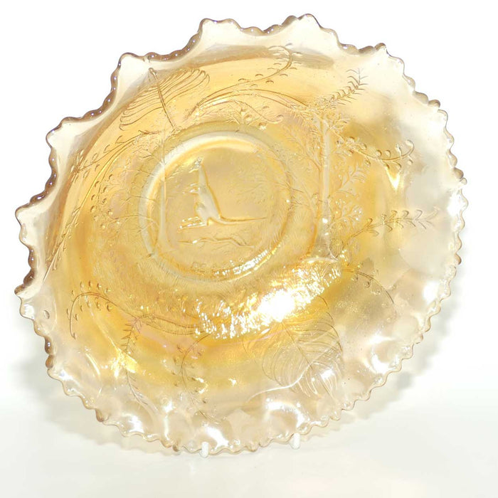 Australian Carnival Glass | Marigold Kangaroo Master Bowl | RD 4696