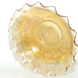 Australian Carnival Glass | Marigold Kangaroo Master Bowl | RD 4696