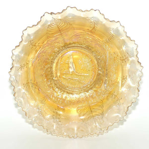 Australian Carnival Glass | Marigold Kangaroo Master Bowl | RD 4696