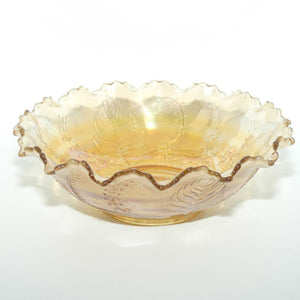 Australian Carnival Glass | Marigold Kangaroo Master Bowl | RD 4696