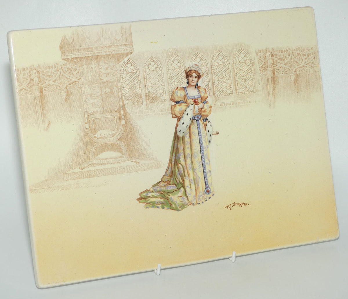 Royal Doulton Shakespearean Katherine rectangular plaque