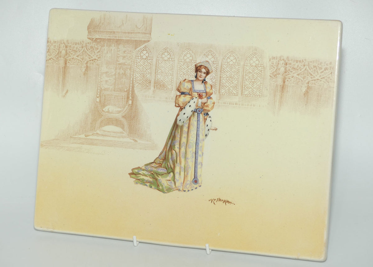 Royal Doulton Shakespearean Katherine rectangular plaque