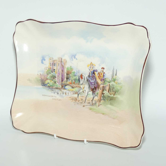 Royal Doulton Historic England rectangular tray D5940 | Queen Elizabeth at Kenilworth Castle