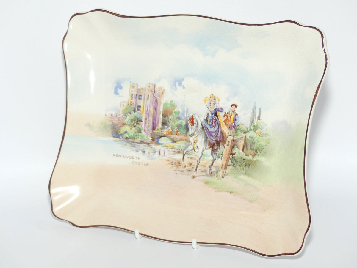 Royal Doulton Historic England rectangular tray D5940 | Queen Elizabeth at Kenilworth Castle