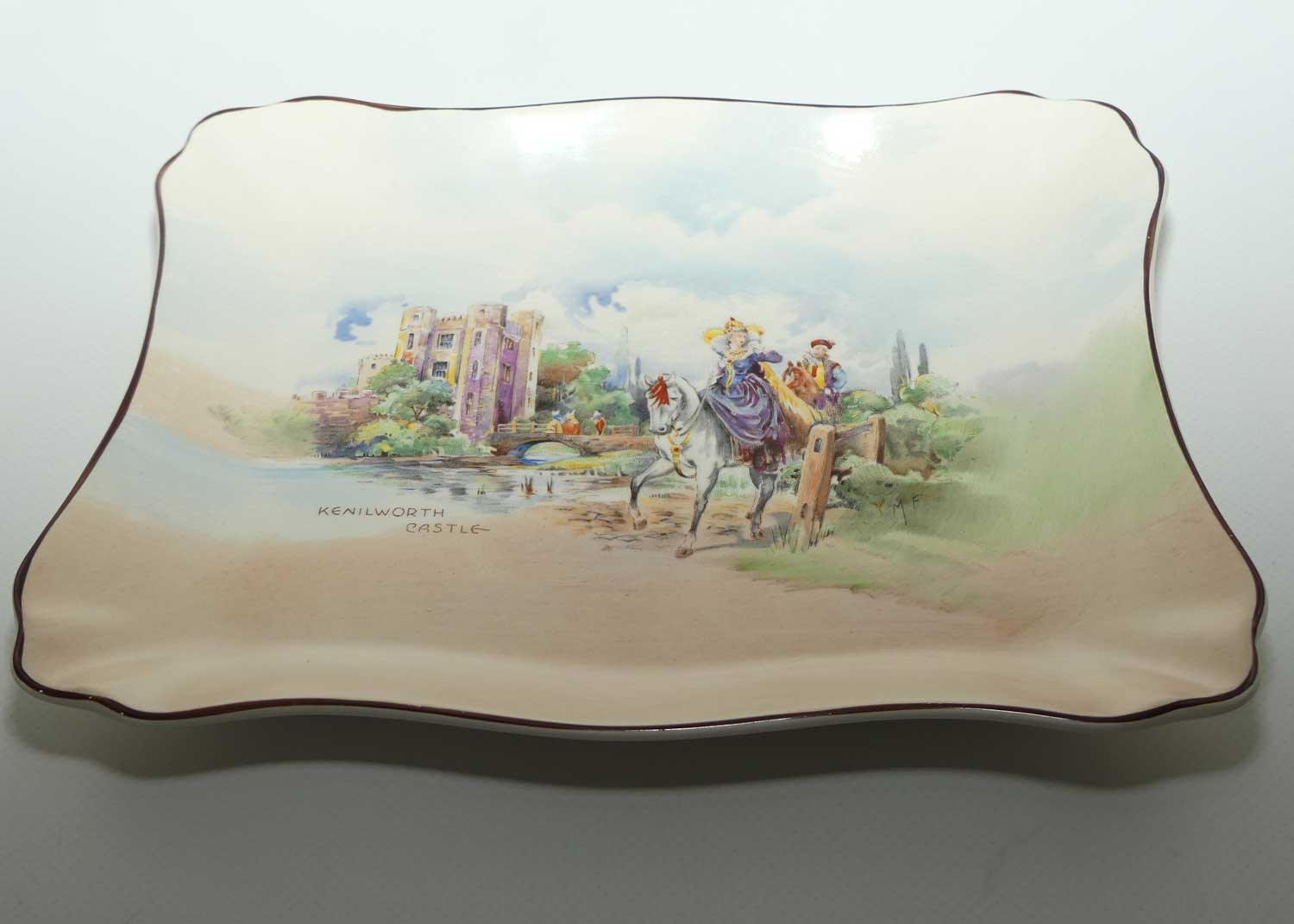 Royal Doulton Historic England rectangular tray D5940 | Kenilworth Castle