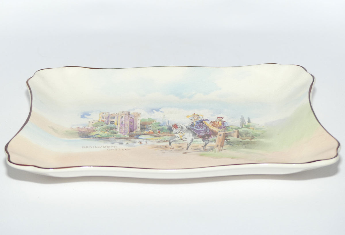 Royal Doulton Historic England rectangular tray D5940 | Queen Elizabeth at Kenilworth Castle