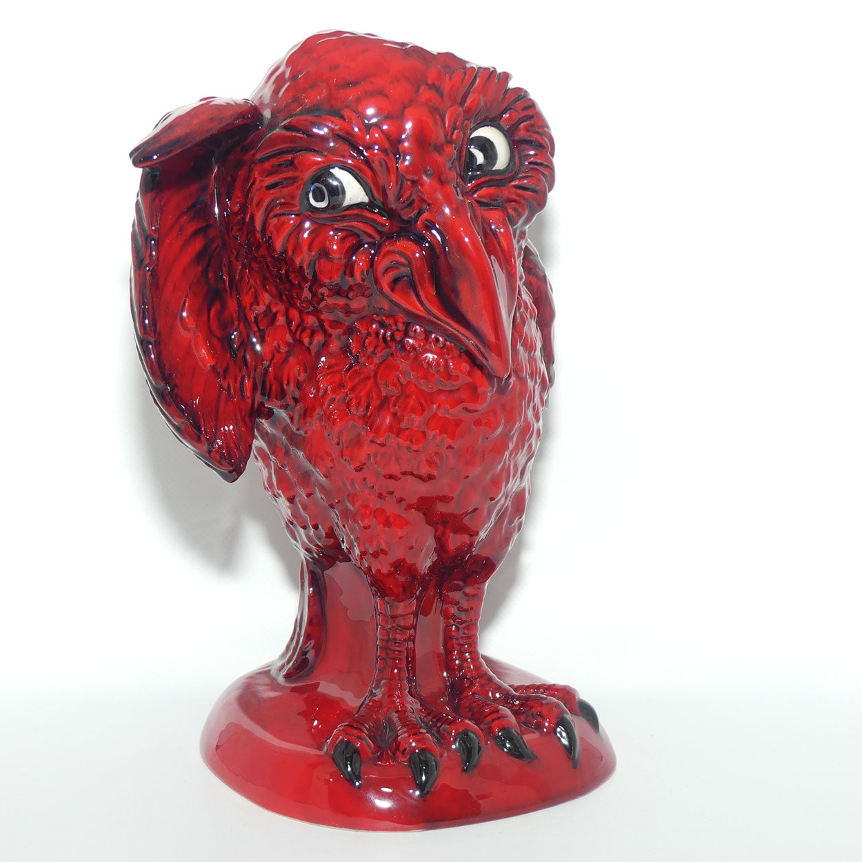 Peggy Davies Ceramics | Ruby Fusion Glaze | Grotesque Bird | The Listener