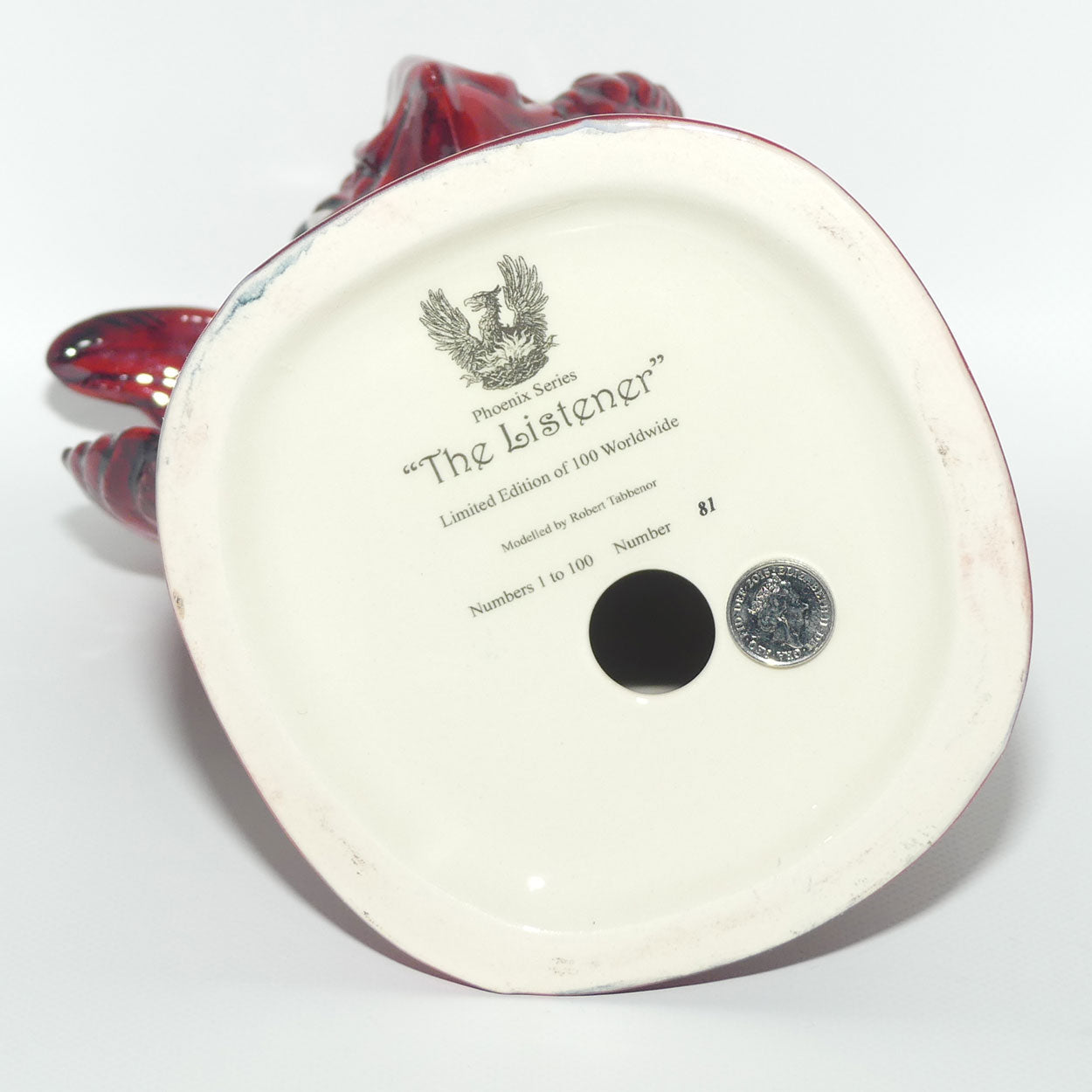 Peggy Davies Ceramics | Ruby Fusion Glaze | Grotesque Bird | The Listener