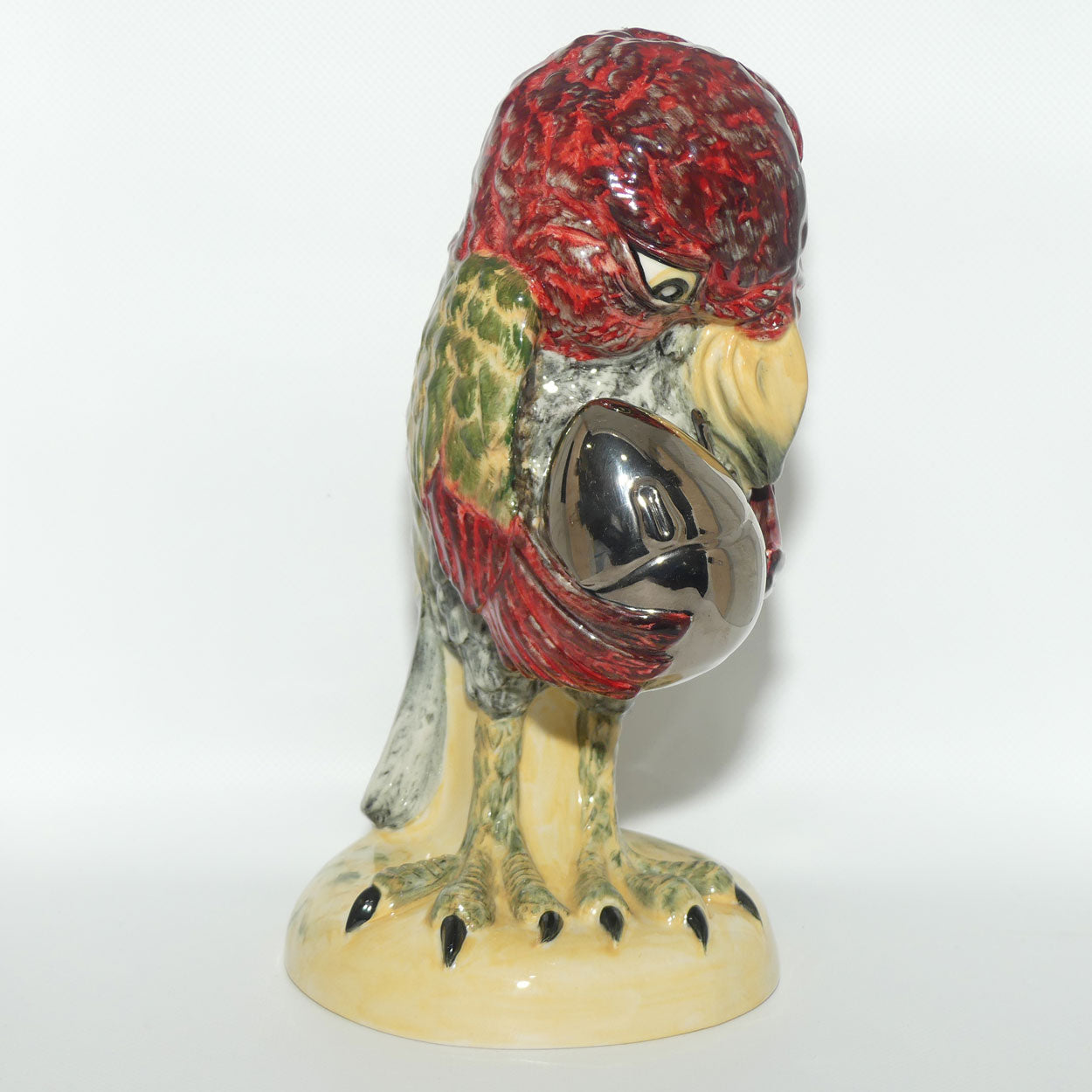 Peggy Davies Ceramics | Natural Glaze Platinum trim | Grotesque Bird | Secret Keeper