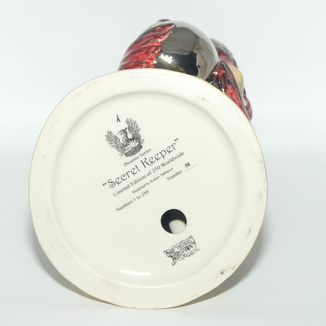 Peggy Davies Ceramics | Natural Glaze Platinum trim | Grotesque Bird | Secret Keeper