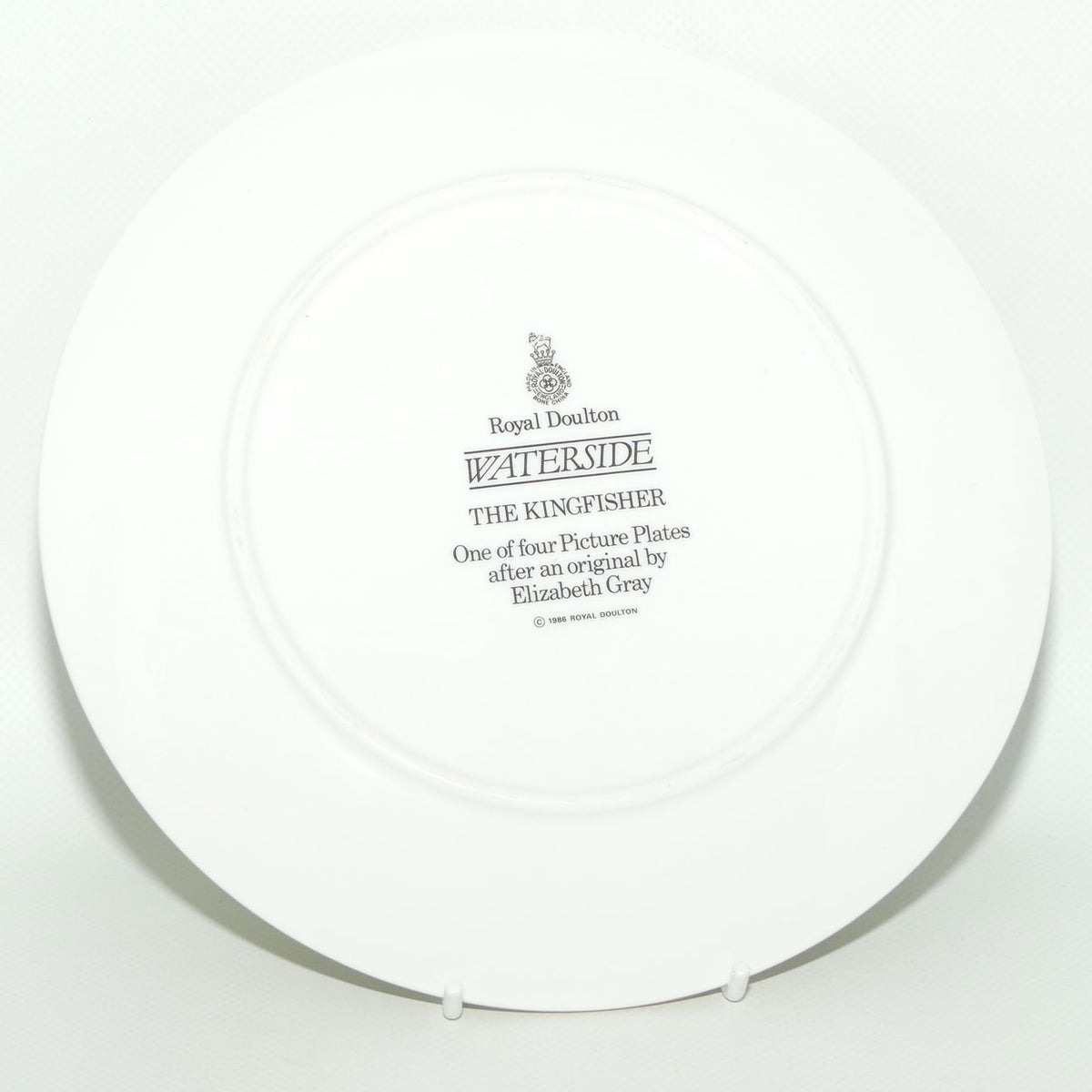 Royal Doulton picture plate by Elizabeth Gray | Waterside series | The Kingfisher