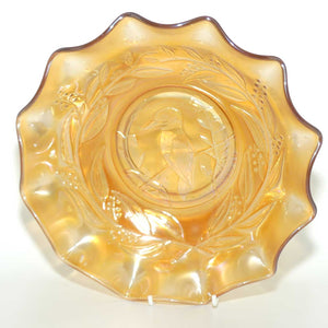 Australian Carnival Glass | Marigold Kingfisher Master Bowl | RD 4184