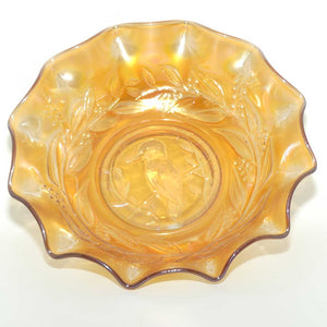 Australian Carnival Glass | Marigold Kingfisher Master Bowl | RD 4184