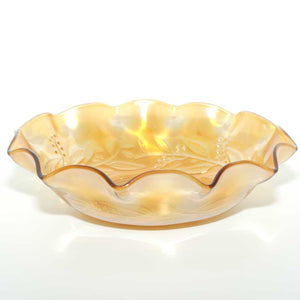 Australian Carnival Glass | Marigold Kingfisher Master Bowl | RD 4184