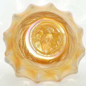 Australian Carnival Glass | Marigold Kingfisher Master Bowl | RD 4184