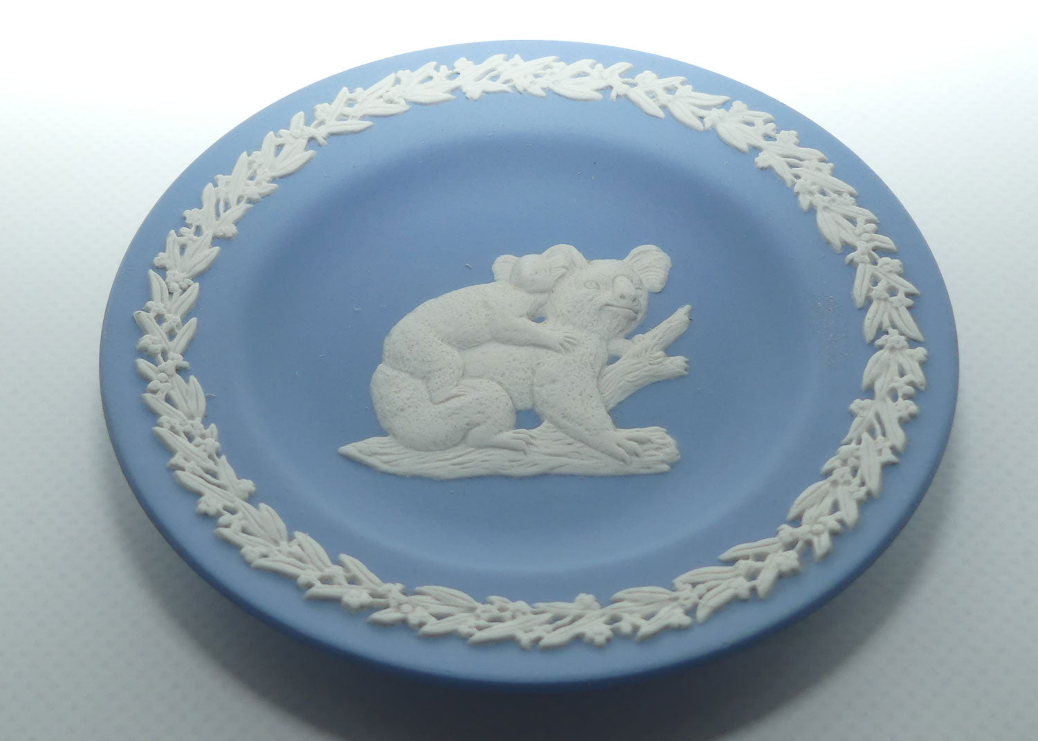 Wedgwood Jasper | Australian Fauna | White on Pale Blue | Koala plate