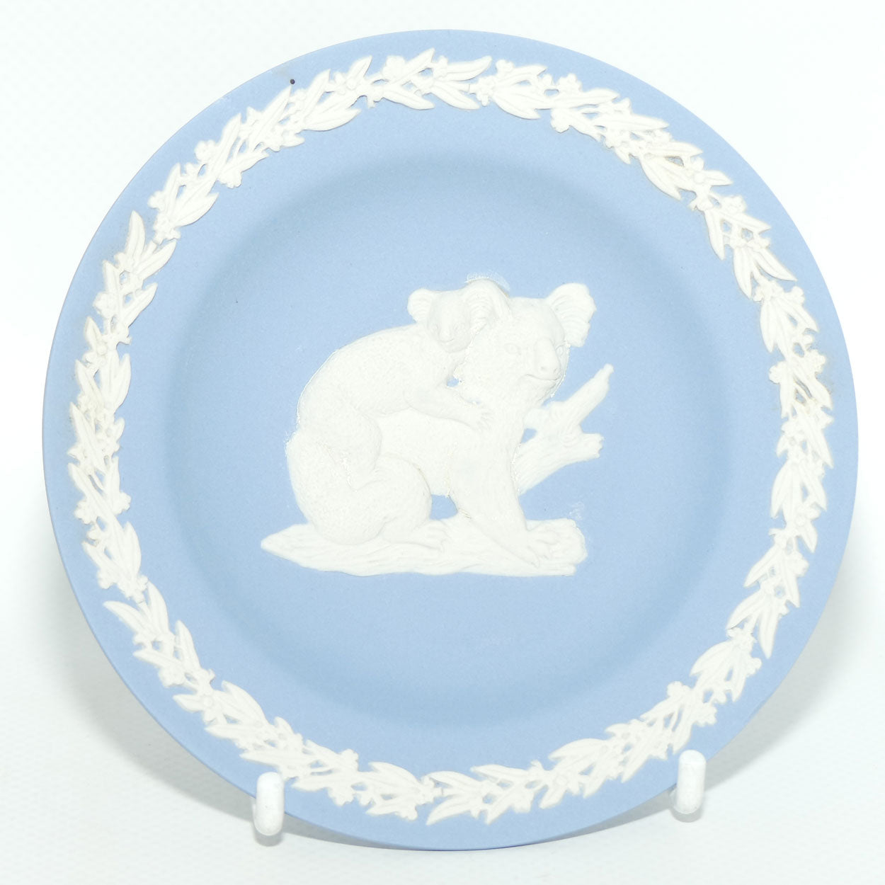 Wedgwood Jasper | Australian Fauna | White on Pale Blue | Koala plate | no box