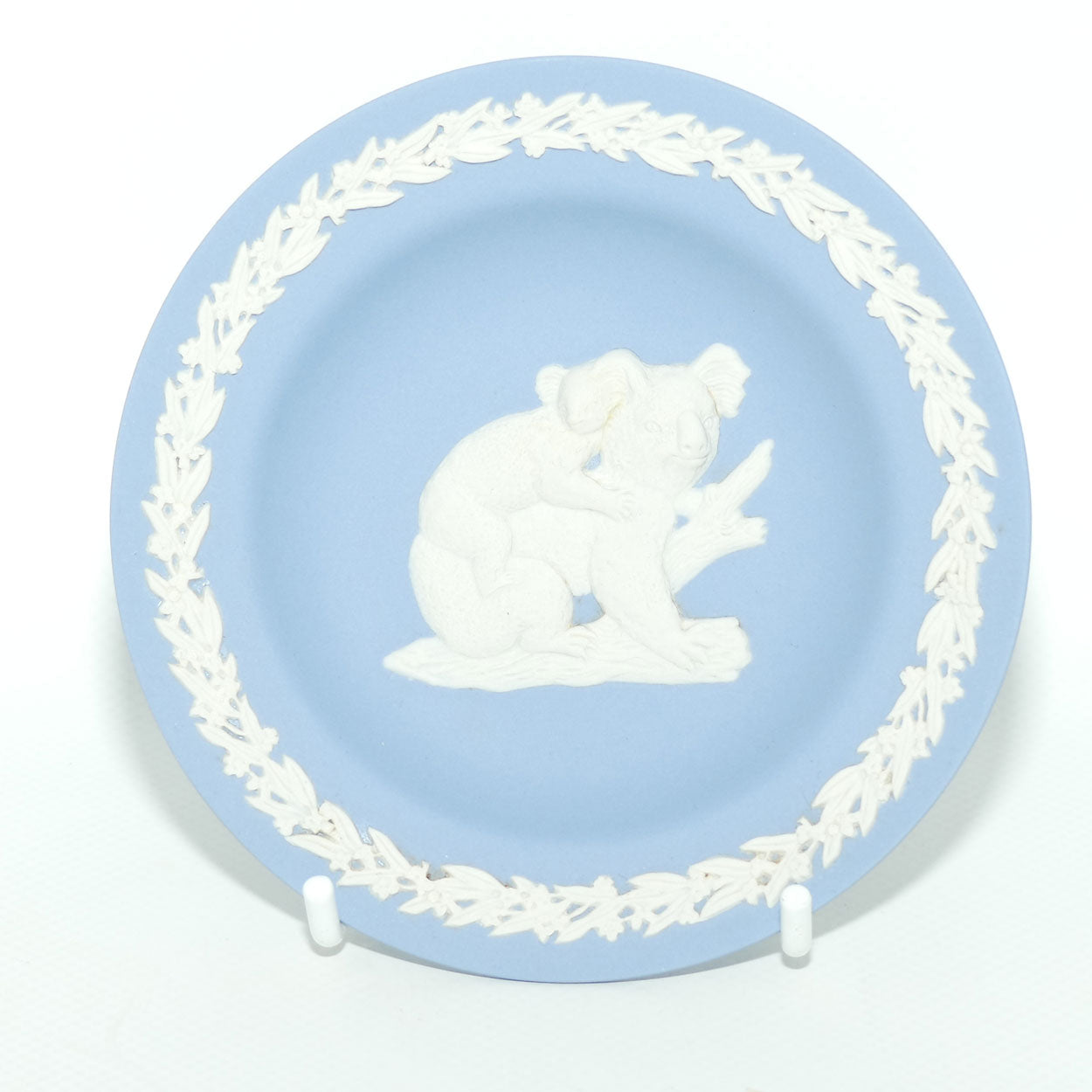 Wedgwood Jasper | Australian Fauna | White on Pale Blue | Koala plate | Boxed