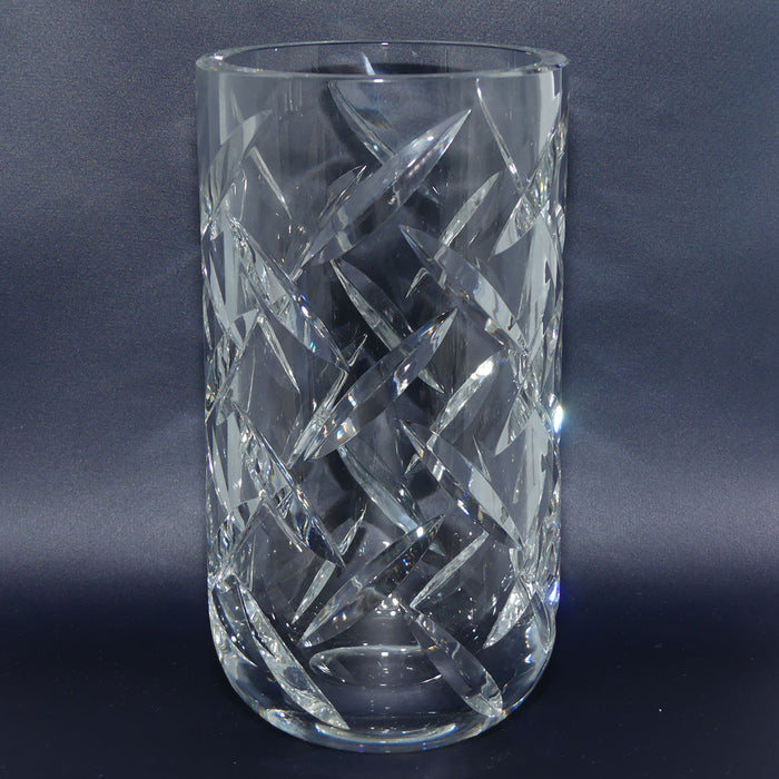 Kosta Crystal Miles pattern fancy diagonal cut vase Goran Warff | 48405