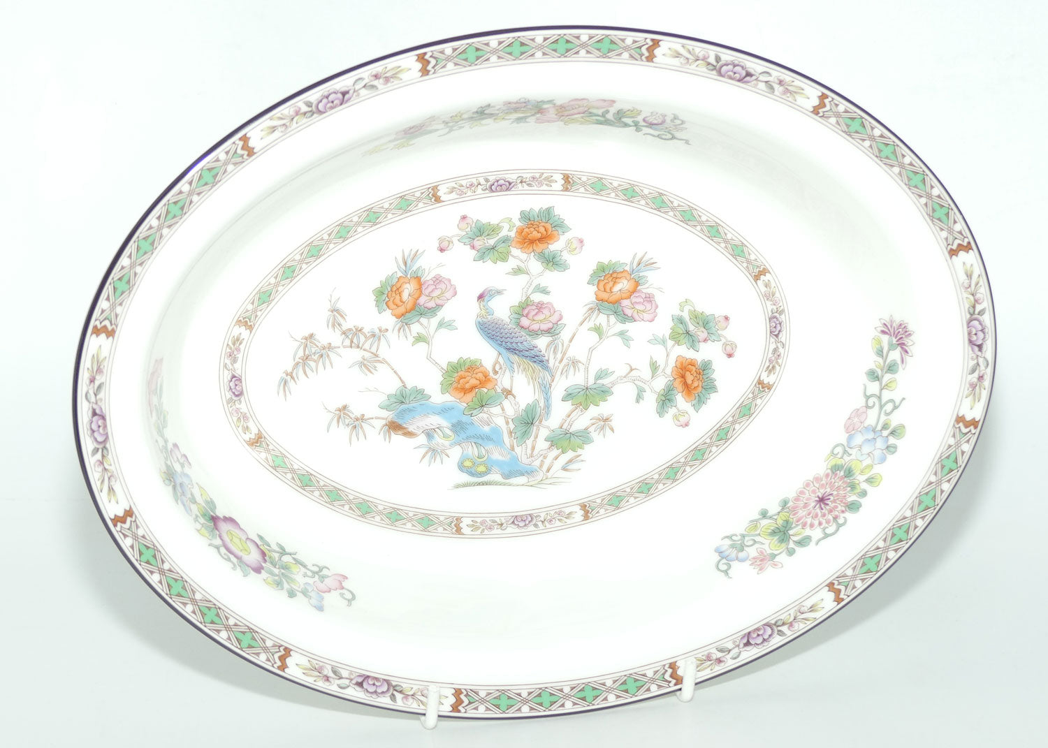 Wedgwood Bone China Kutani Crane oval vegetable dish