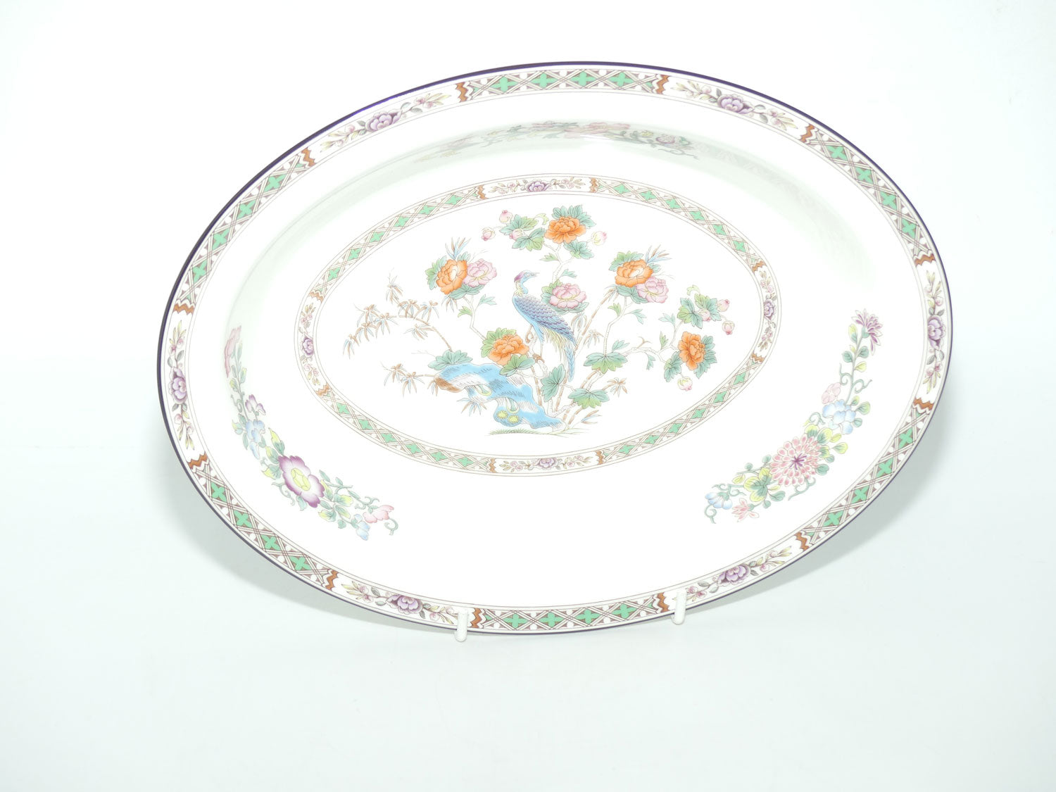 Wedgwood Bone China Kutani Crane oval vegetable dish