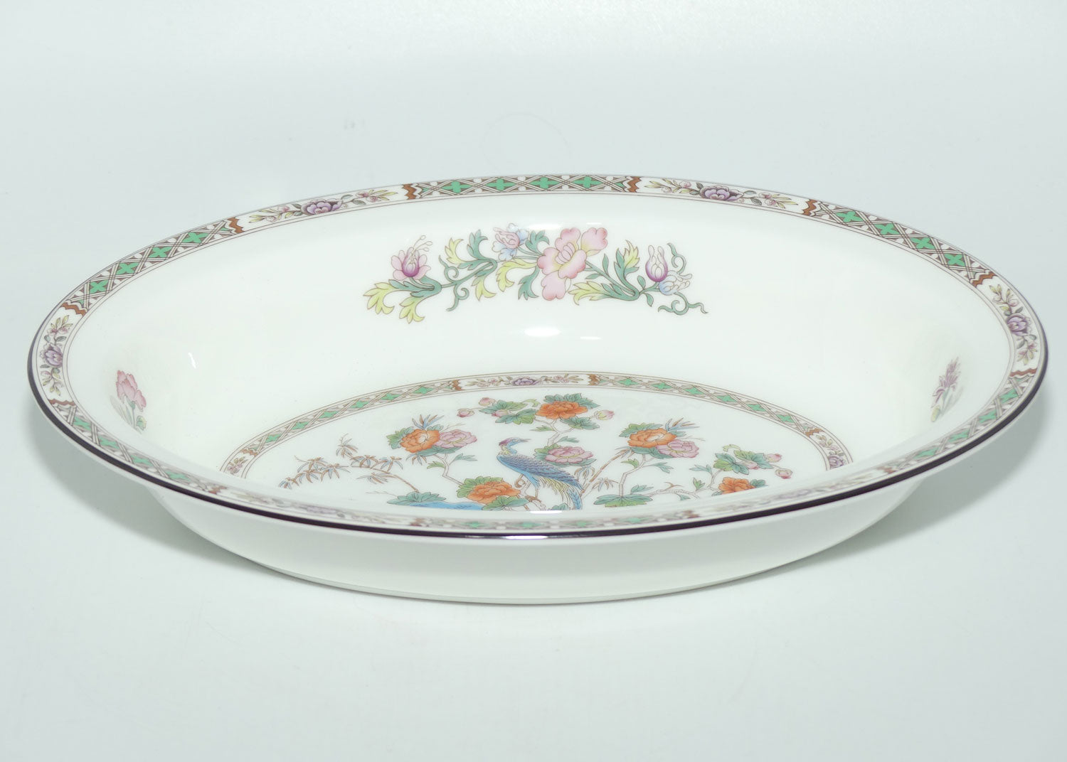 Wedgwood Bone China Kutani Crane oval vegetable dish