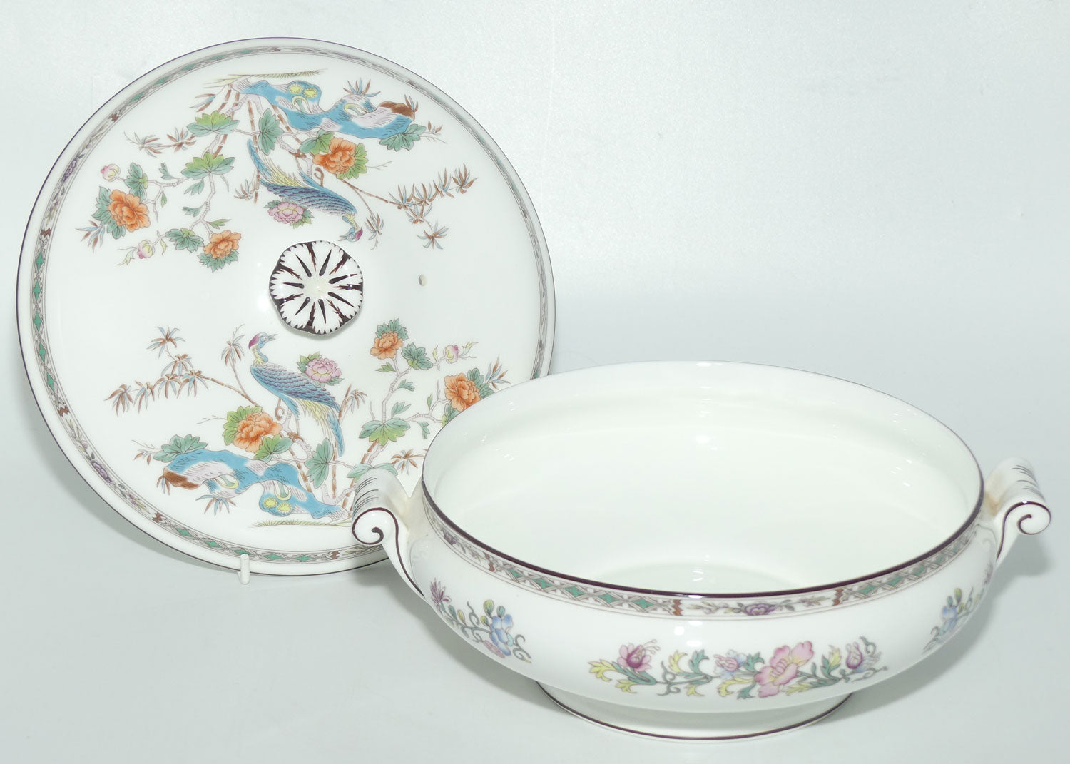Wedgwood Bone China Kutani Crane lidded tureen | covered vegetable dish