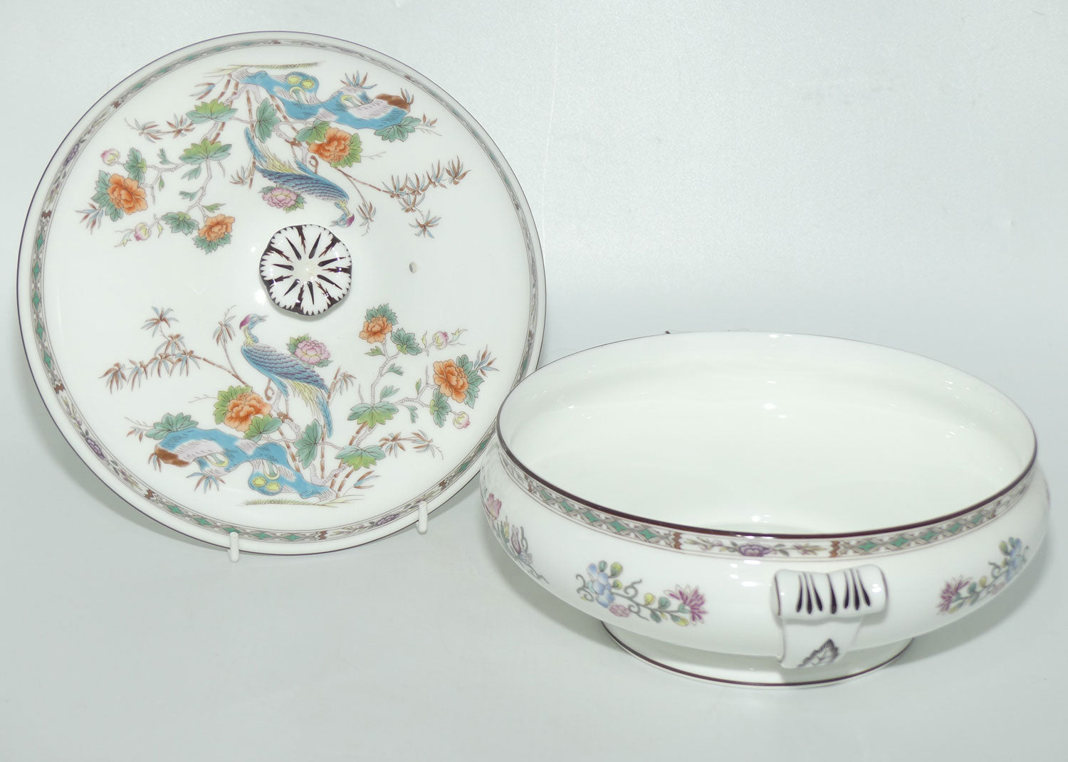 Wedgwood Bone China Kutani Crane lidded tureen | covered vegetable dish