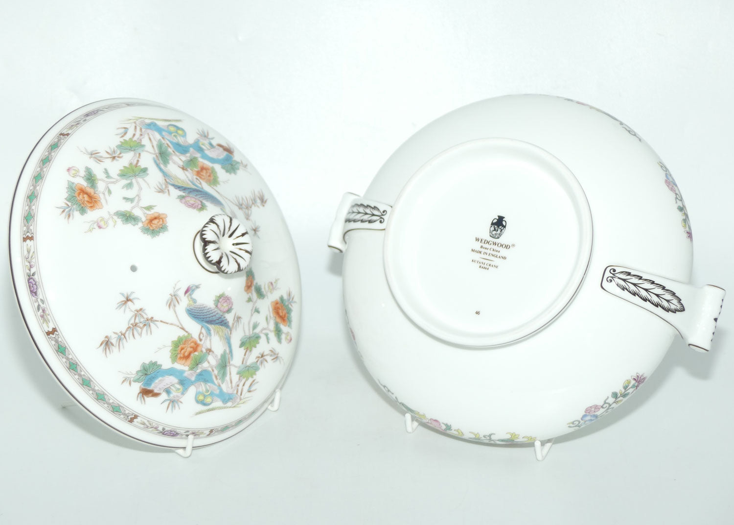 Wedgwood Bone China Kutani Crane lidded tureen | covered vegetable dish